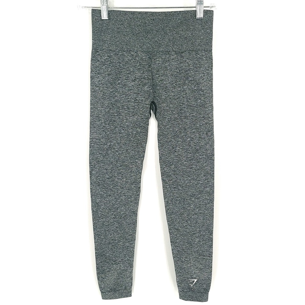 Gymshark Leggings Womens Small Gray Heathered Capri Activewear Performance